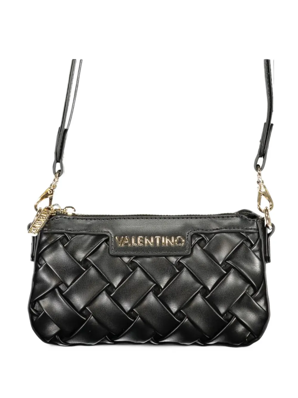 MARIO VALENTINO woven-design shoulder bag - Nero
