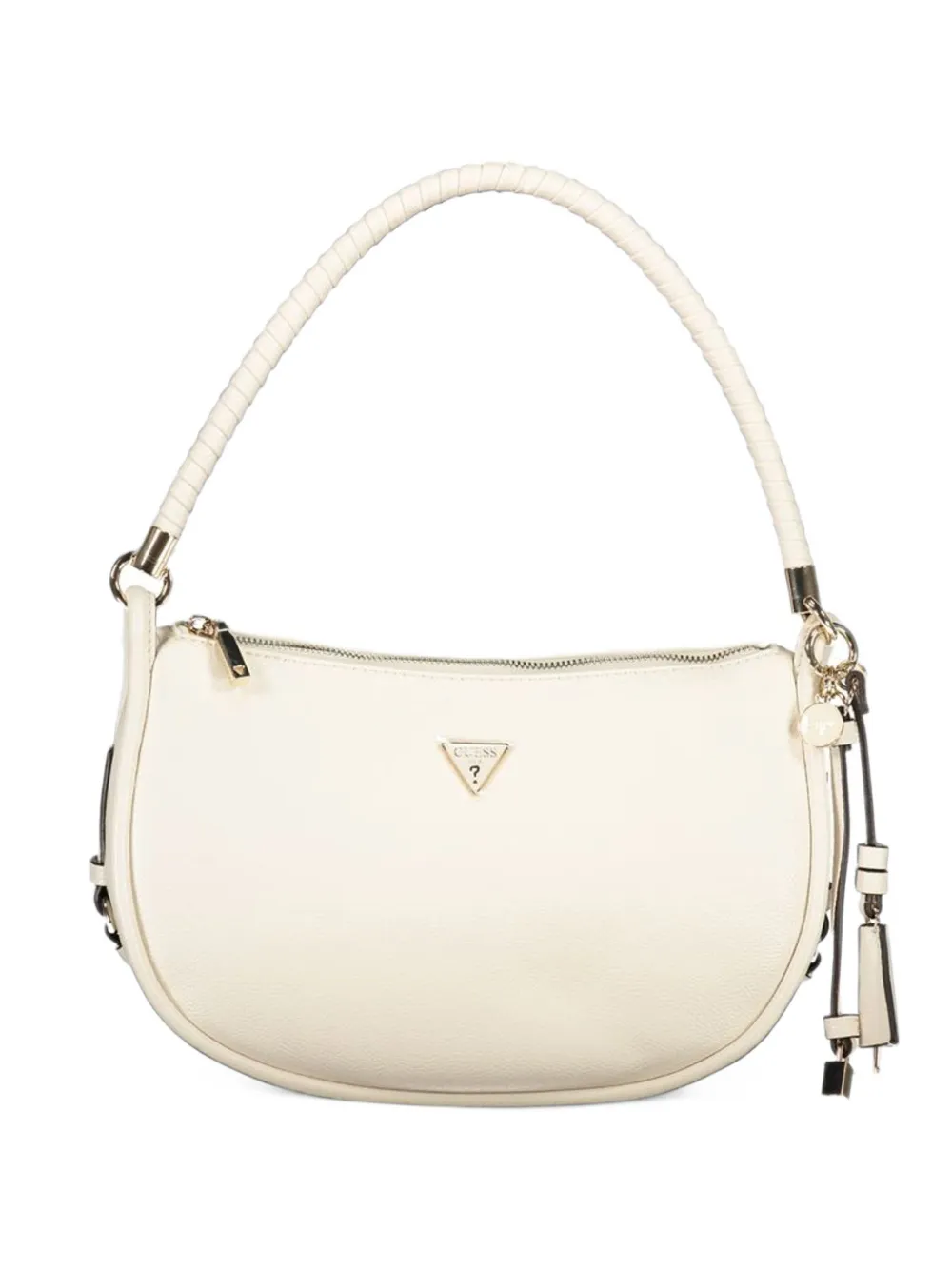 GUESS USA Danya logo-plaque braided-strap tote bag - Weiß