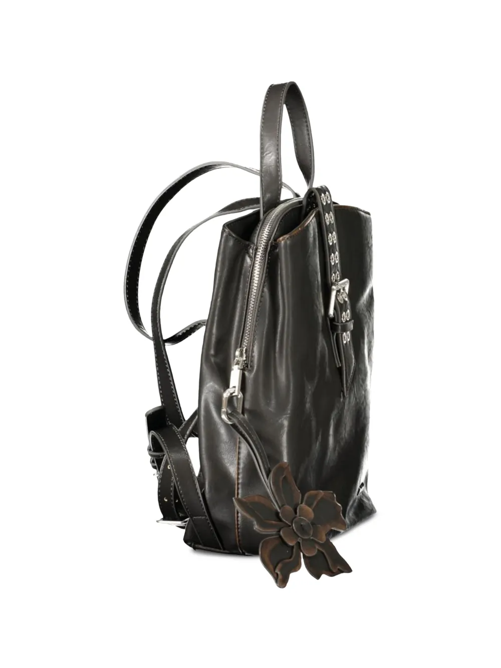 Desigual eyelet-embellished buckled backpack Bruin
