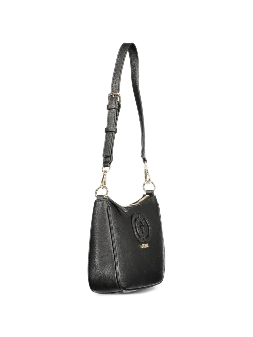 GUESS USA Isola logo-plaque pebbled-effect tote bag Zwart