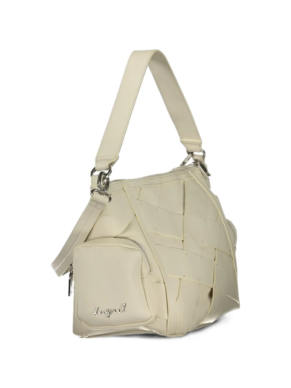 Desigual woven-design zip-fastening tote bag Wit