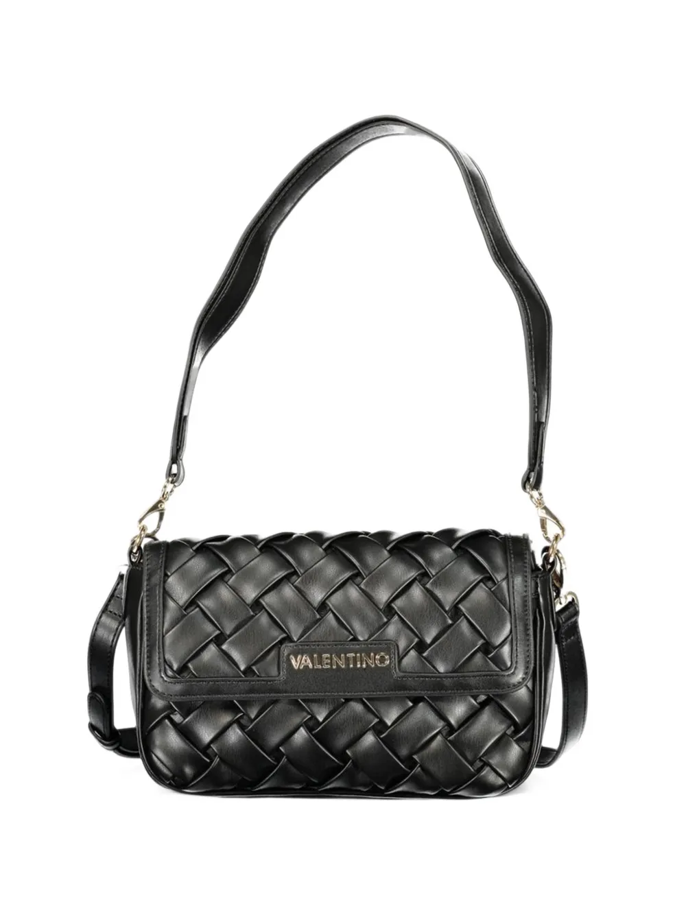 MARIO VALENTINO woven-design shoulder bag - Schwarz