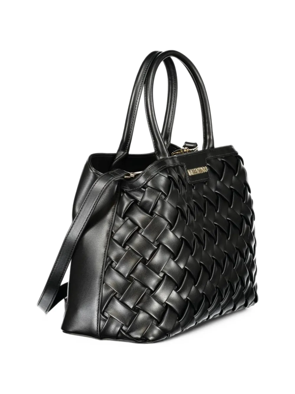 MARIO VALENTINO woven-design tote bag Zwart