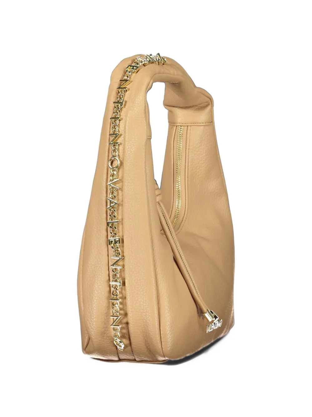 MARIO VALENTINO logo-embellished grained-effect tote bag Beige