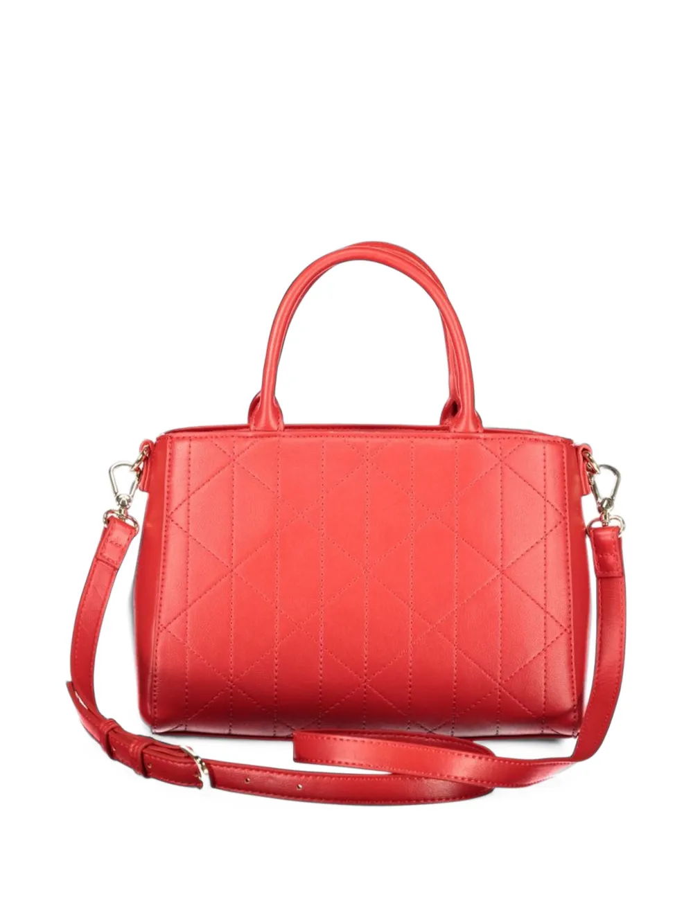 MARIO VALENTINO quilted logo-plaque tote bag Rood