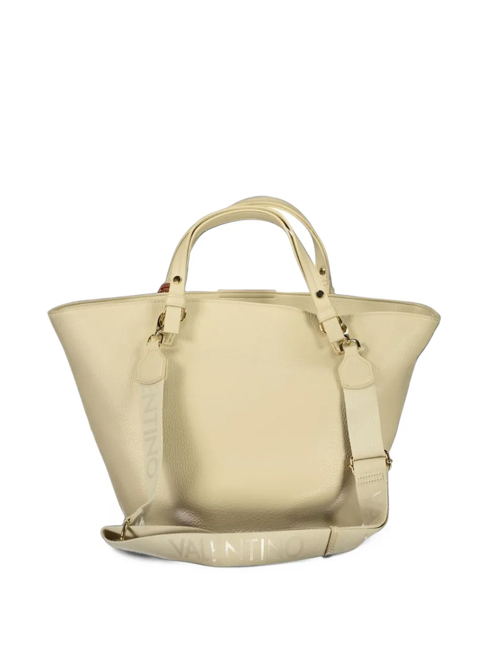 MARIO VALENTINO tassel-detail logo-strap tote bag Beige