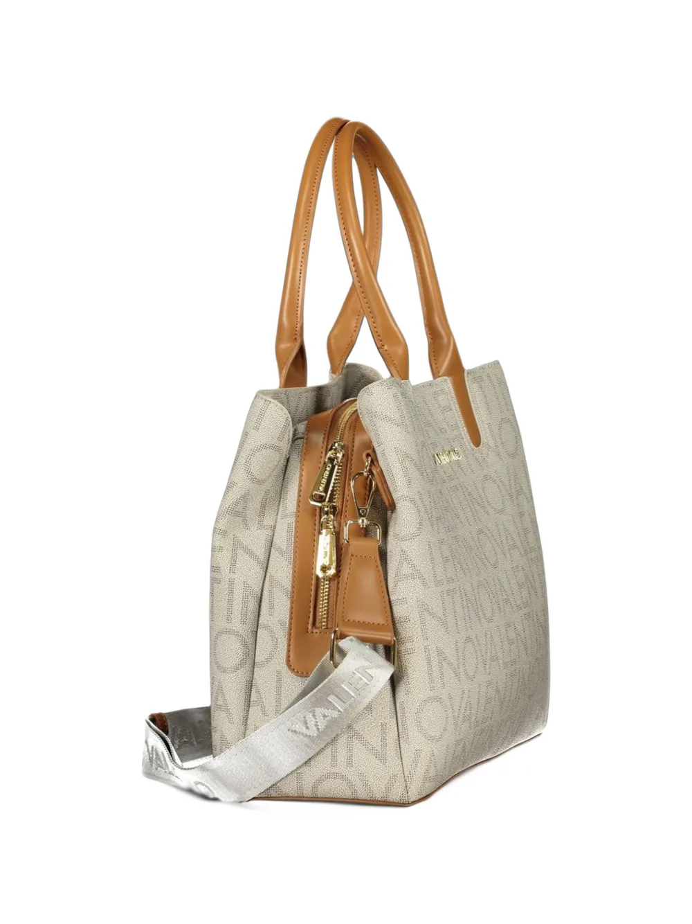 MARIO VALENTINO logo-print tote bag Beige