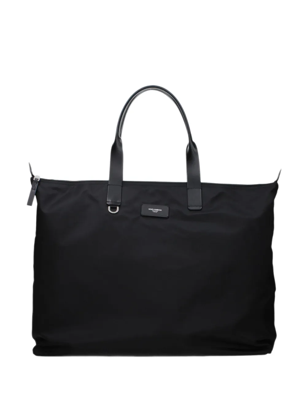 Dolce & Gabbana logo-plaque tote bag - Schwarz