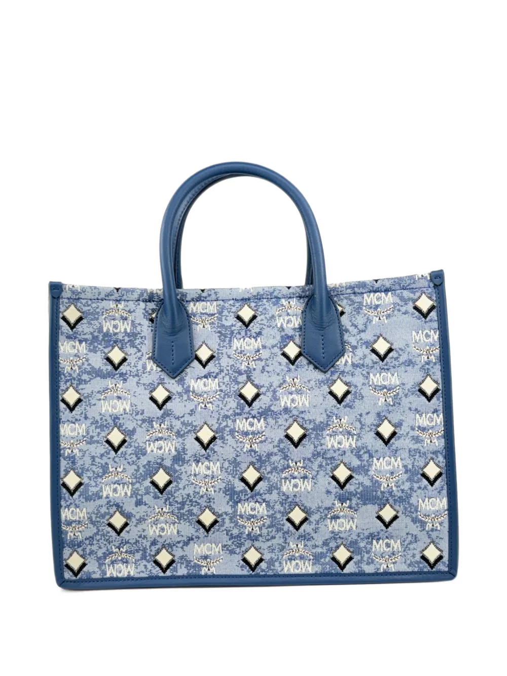 MCM Aren Munchen denim tote bag - Blu