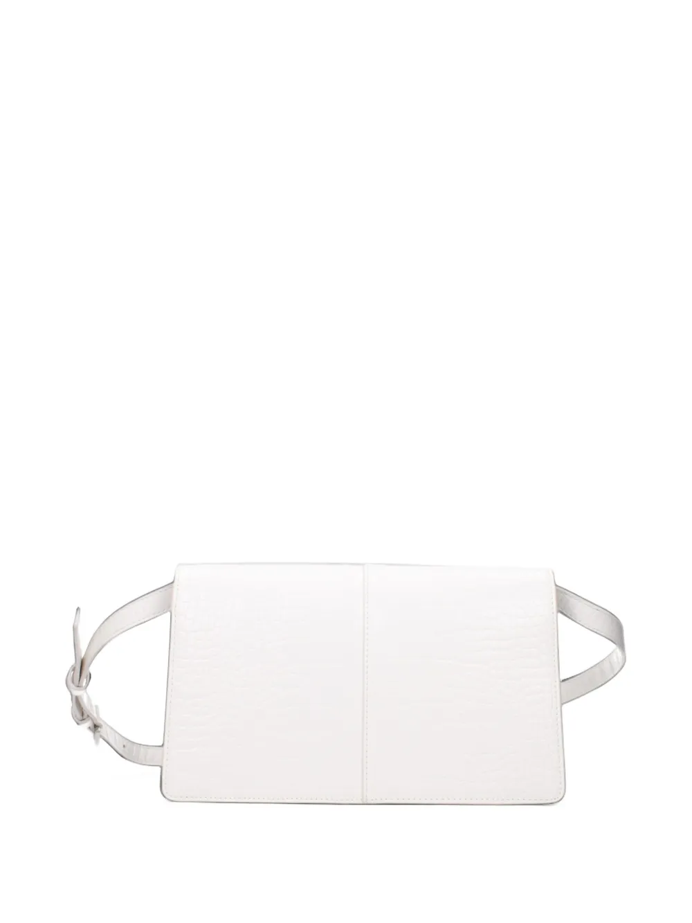 Karl Lagerfeld croc-effect logo-plaque crossbody bag Wit