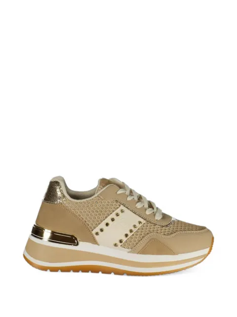 Laura Biagiotti stud-embellished mesh-panel sneakers