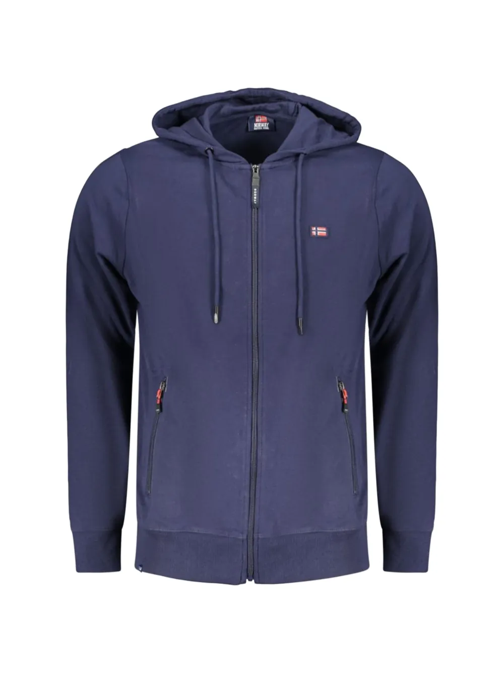 Norwegian Rain Kapuzenjacke mit Logo-Patch - Blau