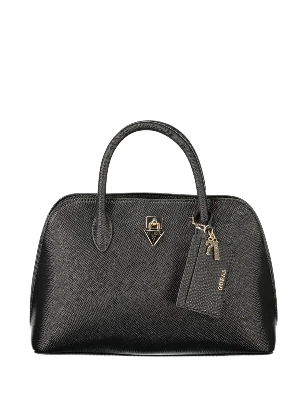 GUESS USA Patsie logo-plaque saffiano-effect tote bag - Schwarz