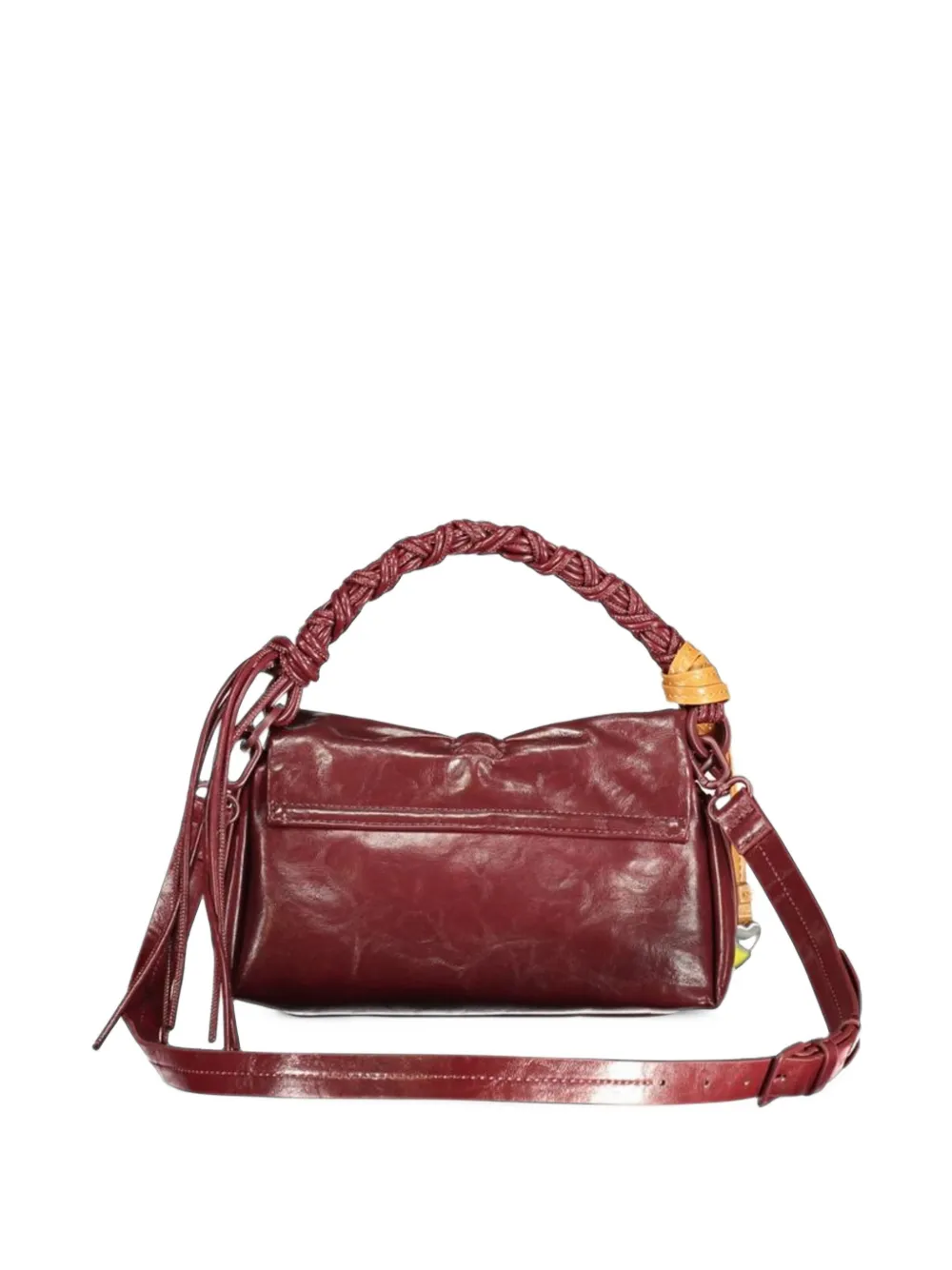 Desigual bow-detail braided-handle tote bag Rood