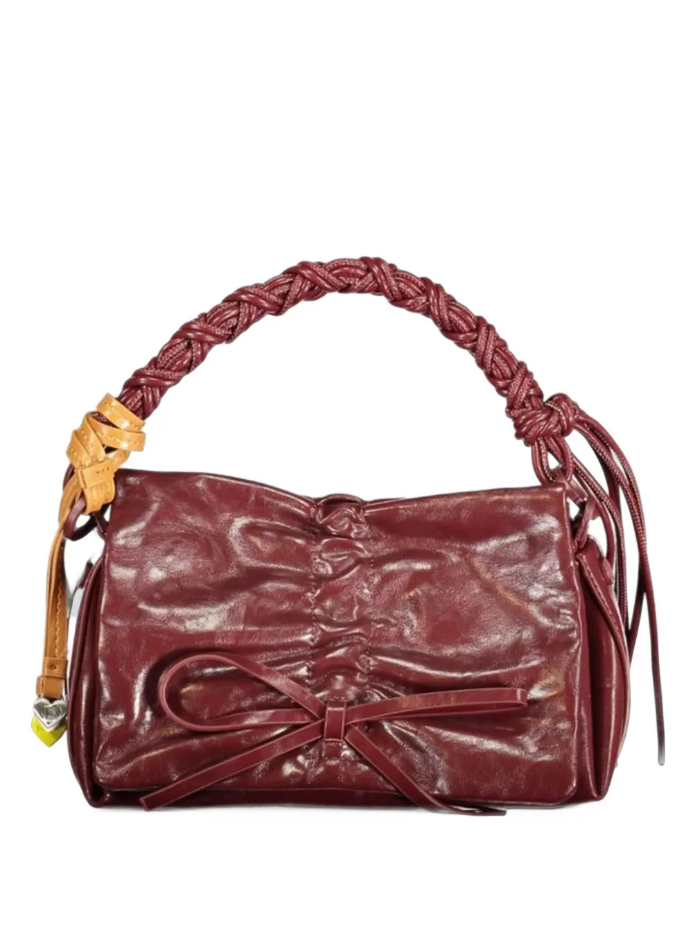 Desigual bow-detail braided-handle tote bag Rood