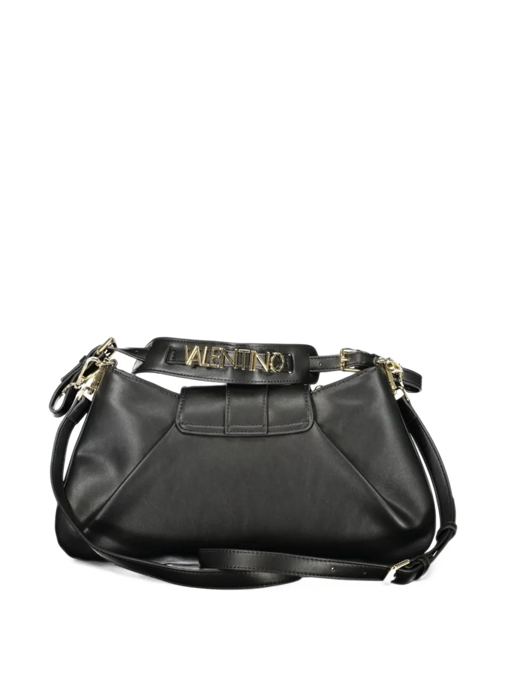 MARIO VALENTINO buckle-detail logo-lettering shoulder bag - Nero