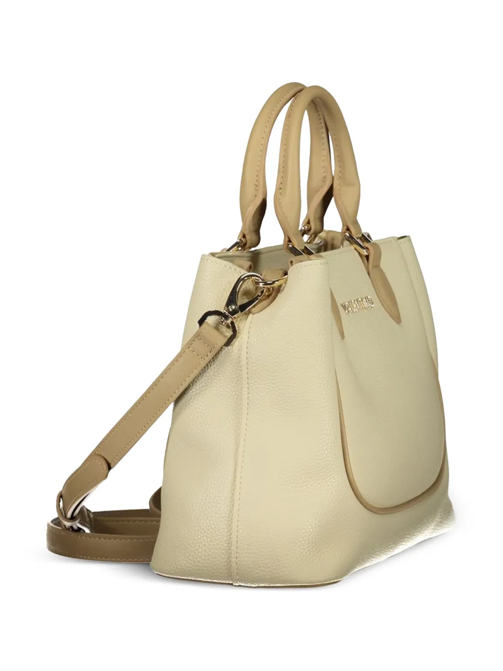 MARIO VALENTINO Daphne logo-plaque tote bag Beige