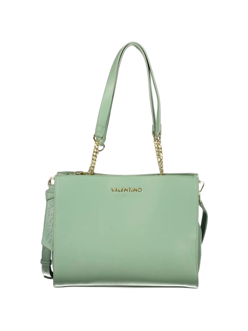 MARIO VALENTINO Hira chain-link logo-plaque tote bag - Verde