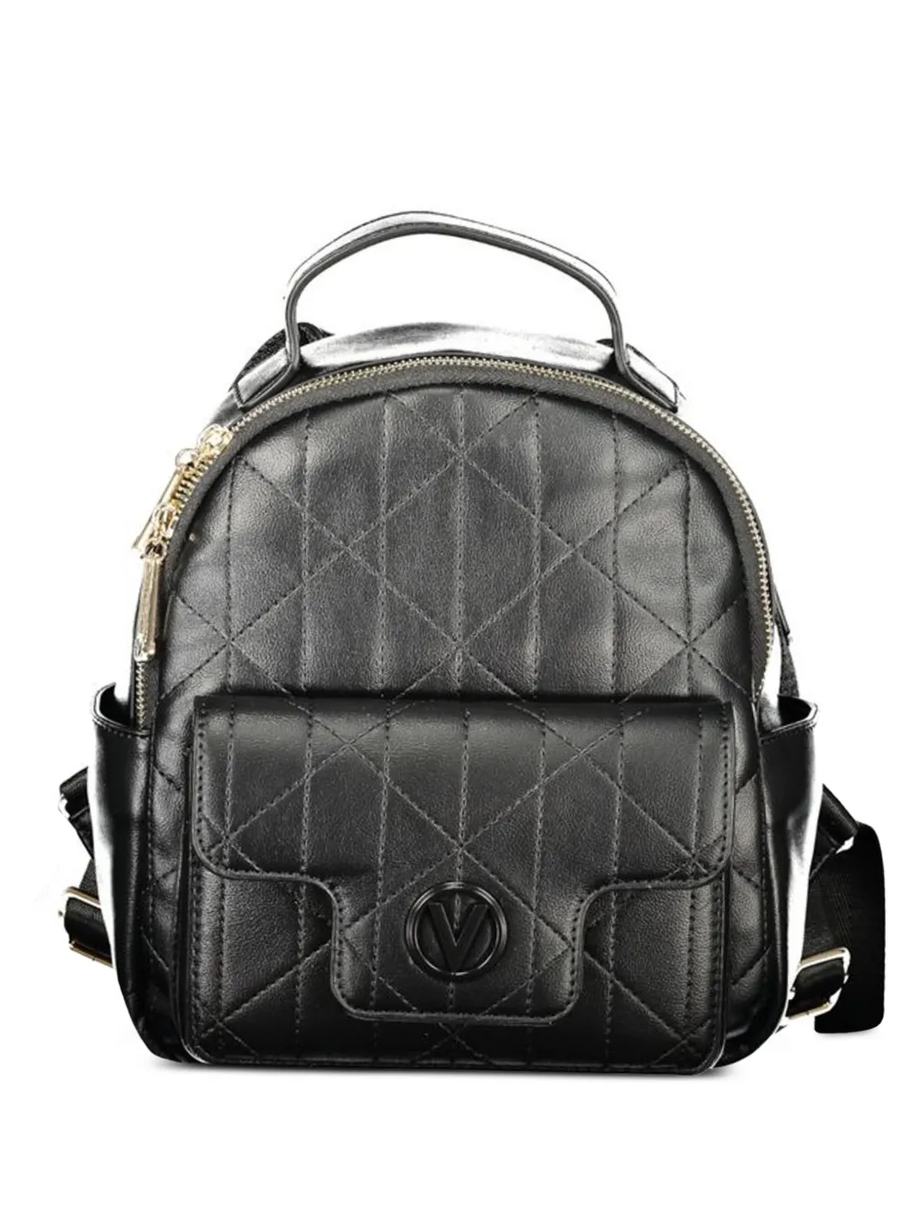 MARIO VALENTINO quilted logo-plaque backpack - Nero