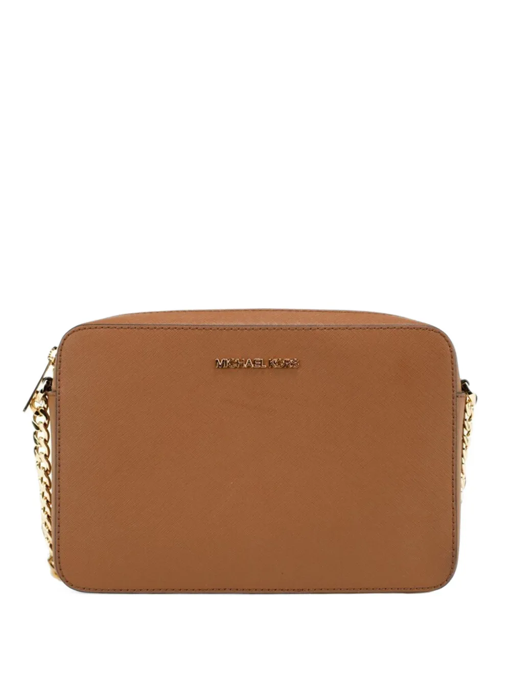 Michael Kors Borsa a tracolla Jet Set in pelle Saffiano - Marrone