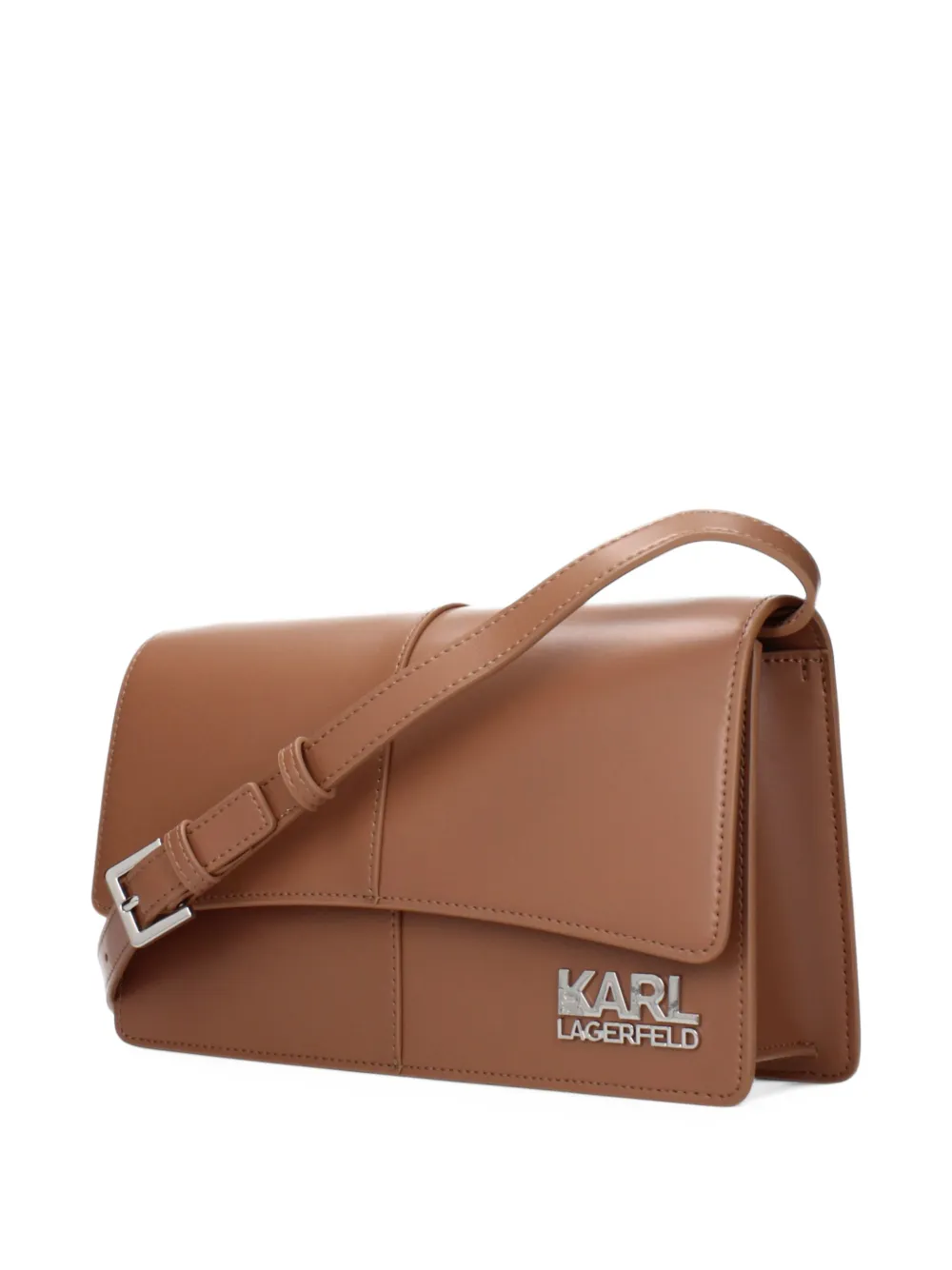 Karl Lagerfeld logo-plaque crossbody bag Bruin