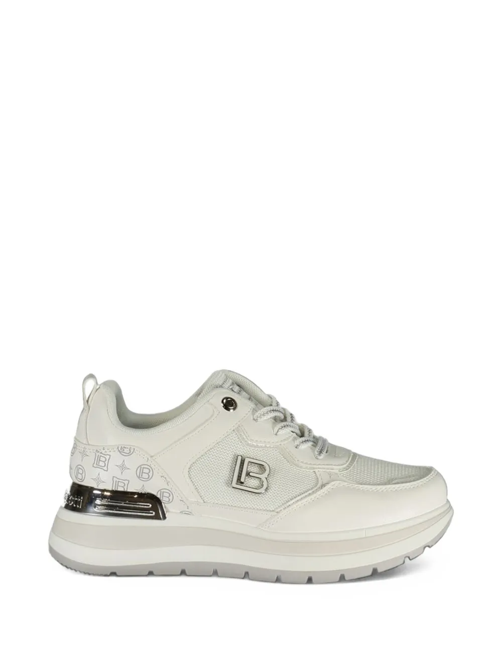 Laura Biagiotti logo-plaque platform sneakers - Weiß