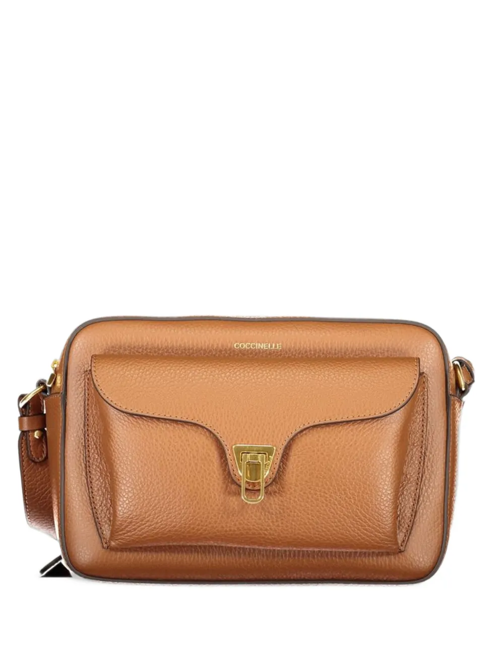 Coccinelle small Beat grained leather cross body bag - Marrone