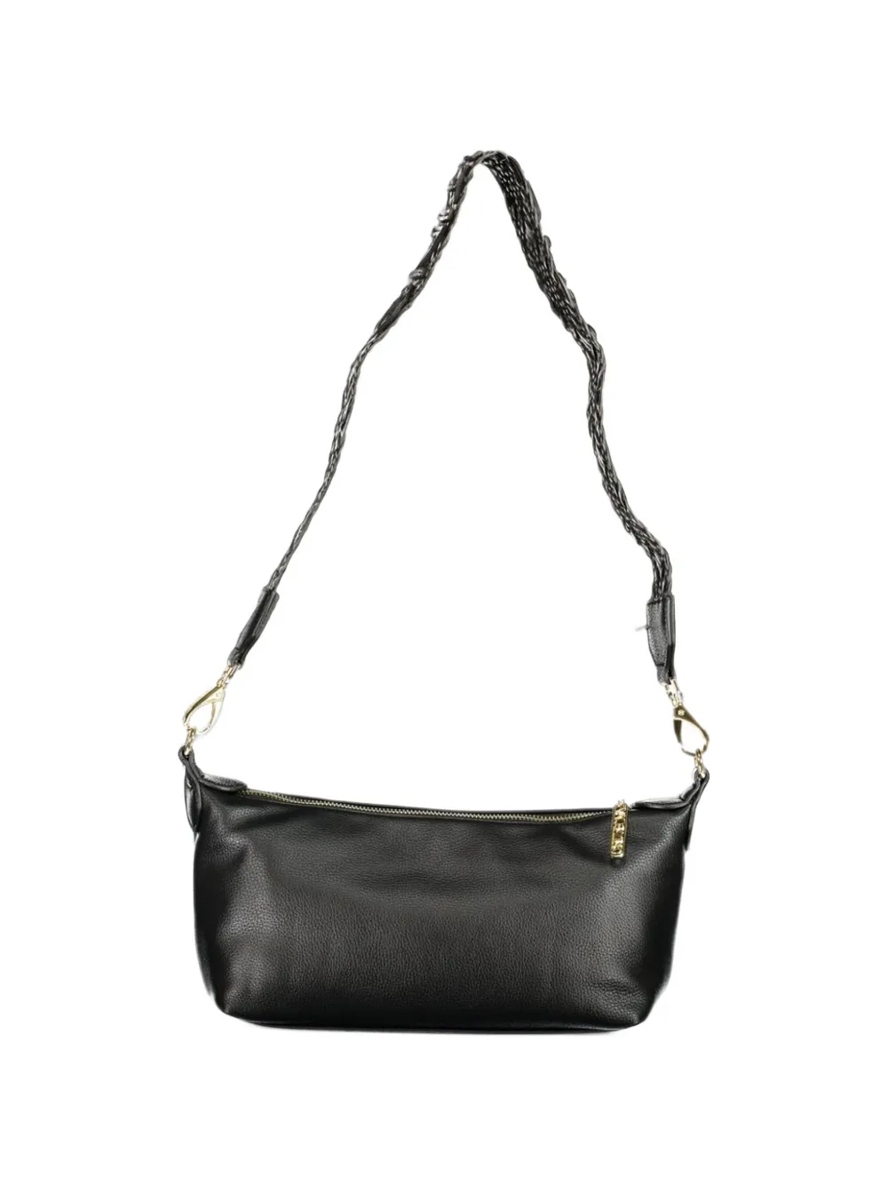 MARIO VALENTINO Aleksandra woven-strap shoulder bag - Nero