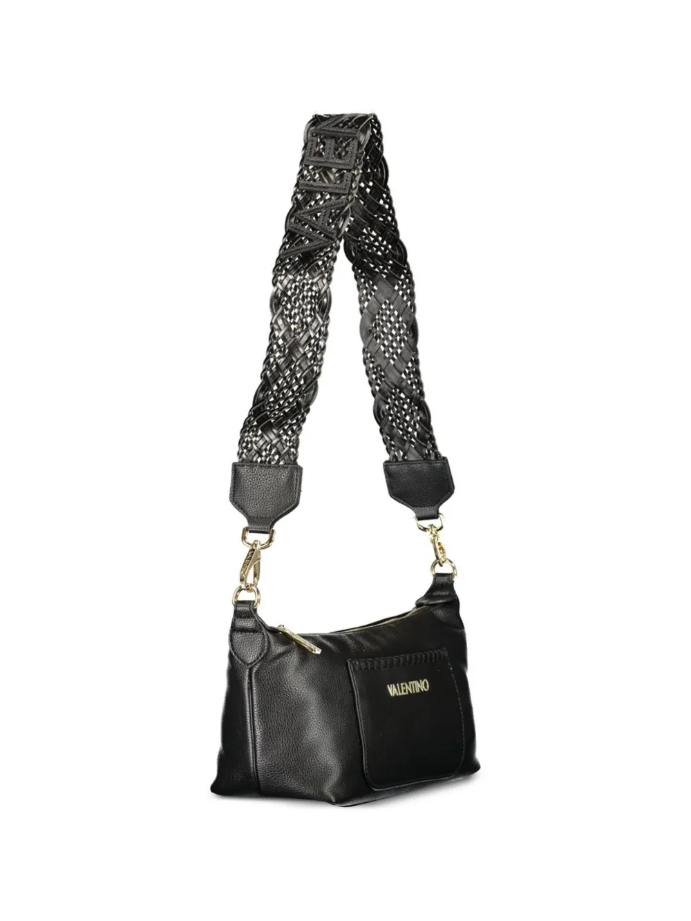 MARIO VALENTINO Aleksandra woven-strap shoulder bag - Nero