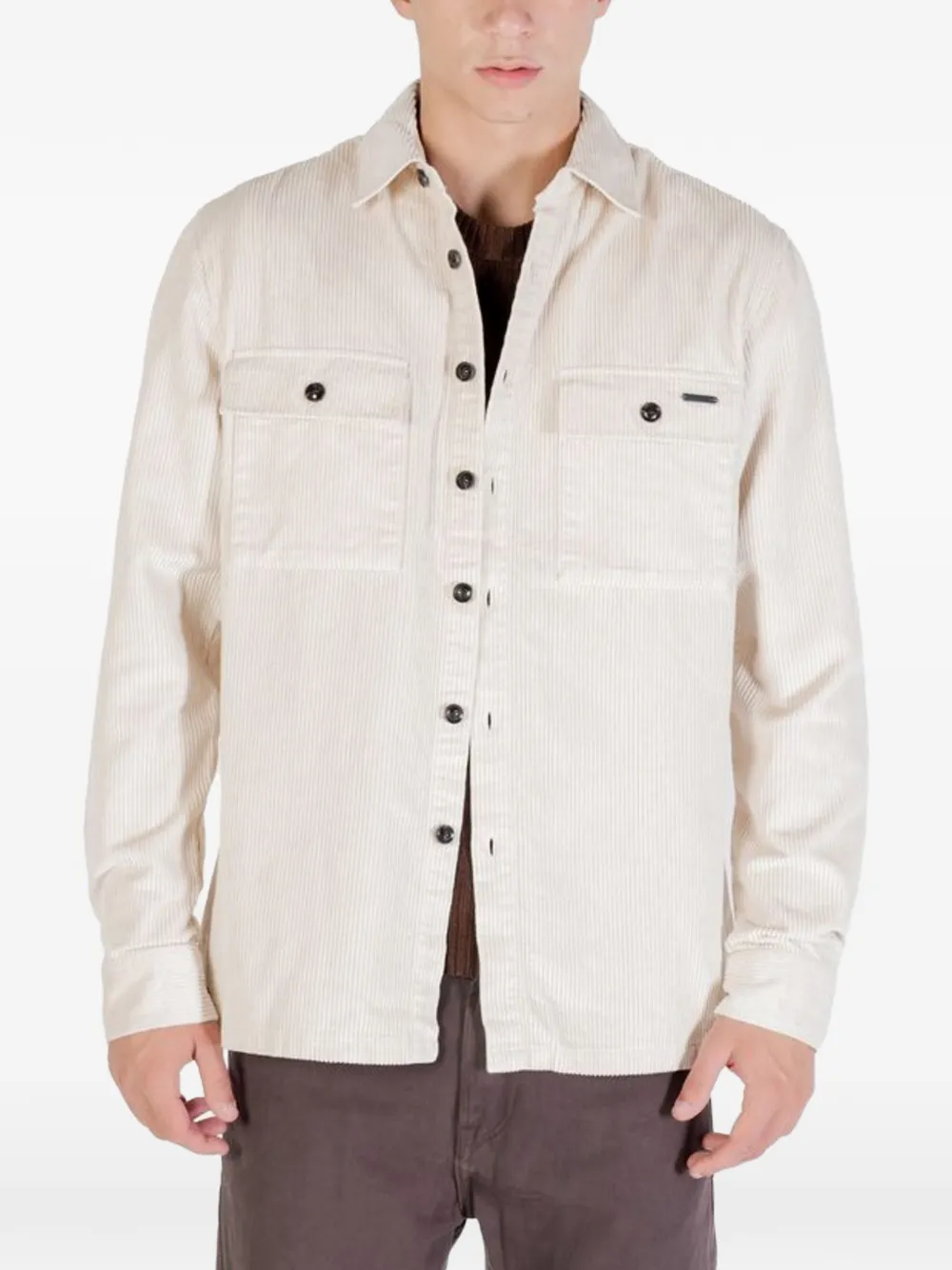 GIANNI LUPO corduroy pocket-detail jacket - Toni neutri