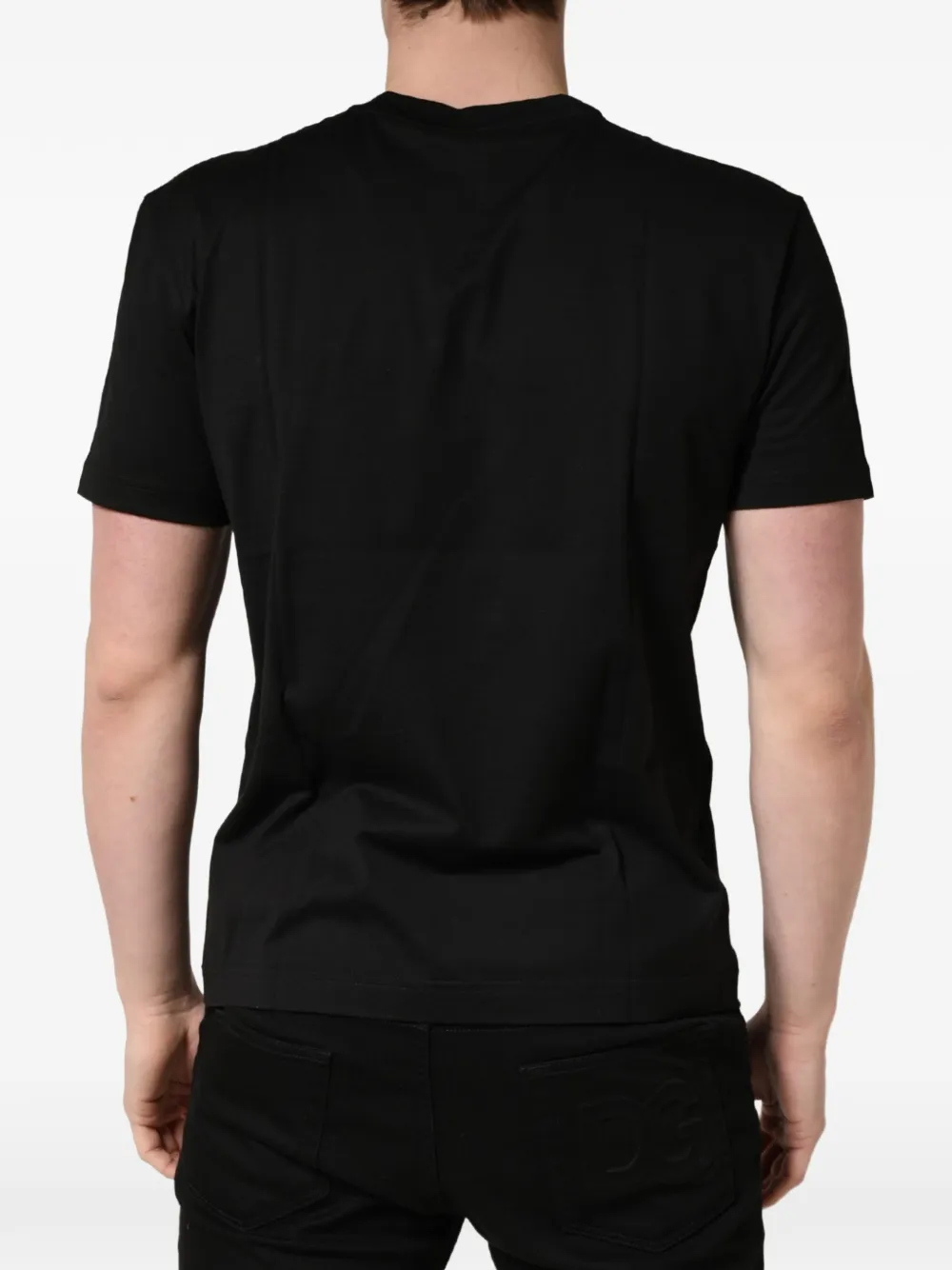 Dolce & Gabbana logo-print crew-neck T-shirt Zwart