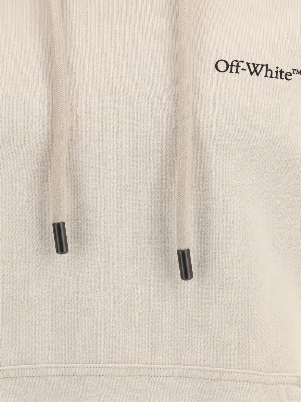 Off-White Arrows logo-print hoodie Beige