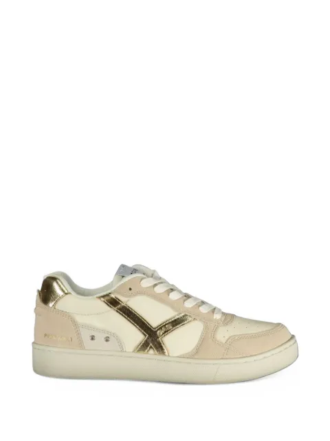 GAS Pyro Mix metallic-effect panelled sneakers