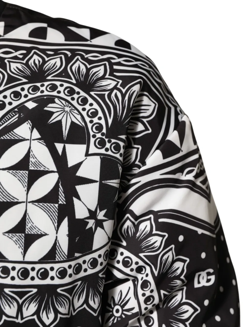 Dolce & Gabbana bandana-print bomber jacket Zwart