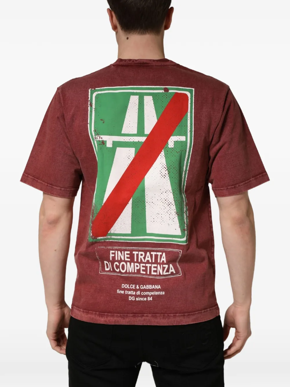 Dolce & Gabbana graphic-print T-shirt Rood