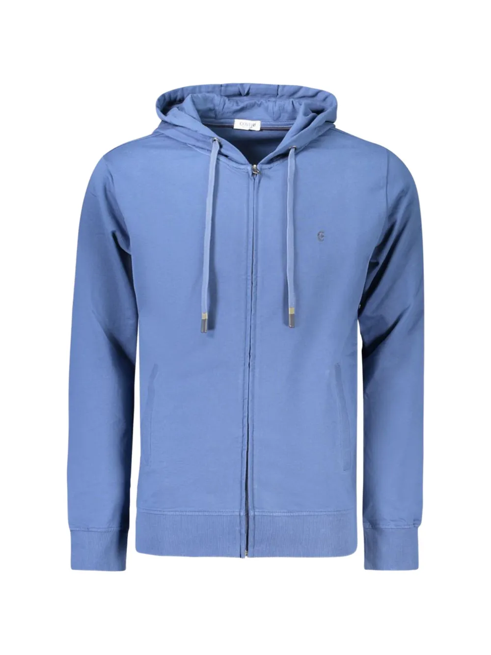 COVERI MOVING zip-up cotton hoodie - Blu