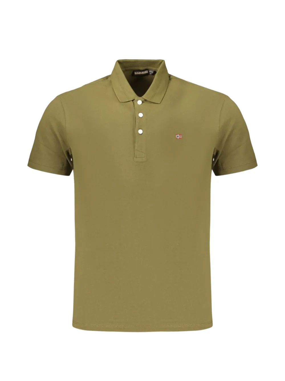 Napapijri logo-embroidered piqué polo shirt - Verde