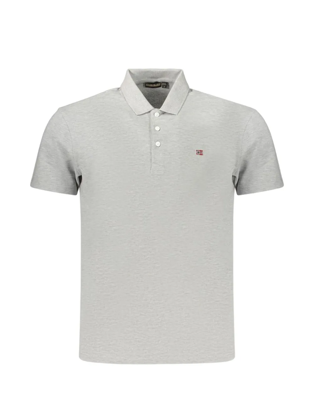 Napapijri logo-patch polo shirt - Grau