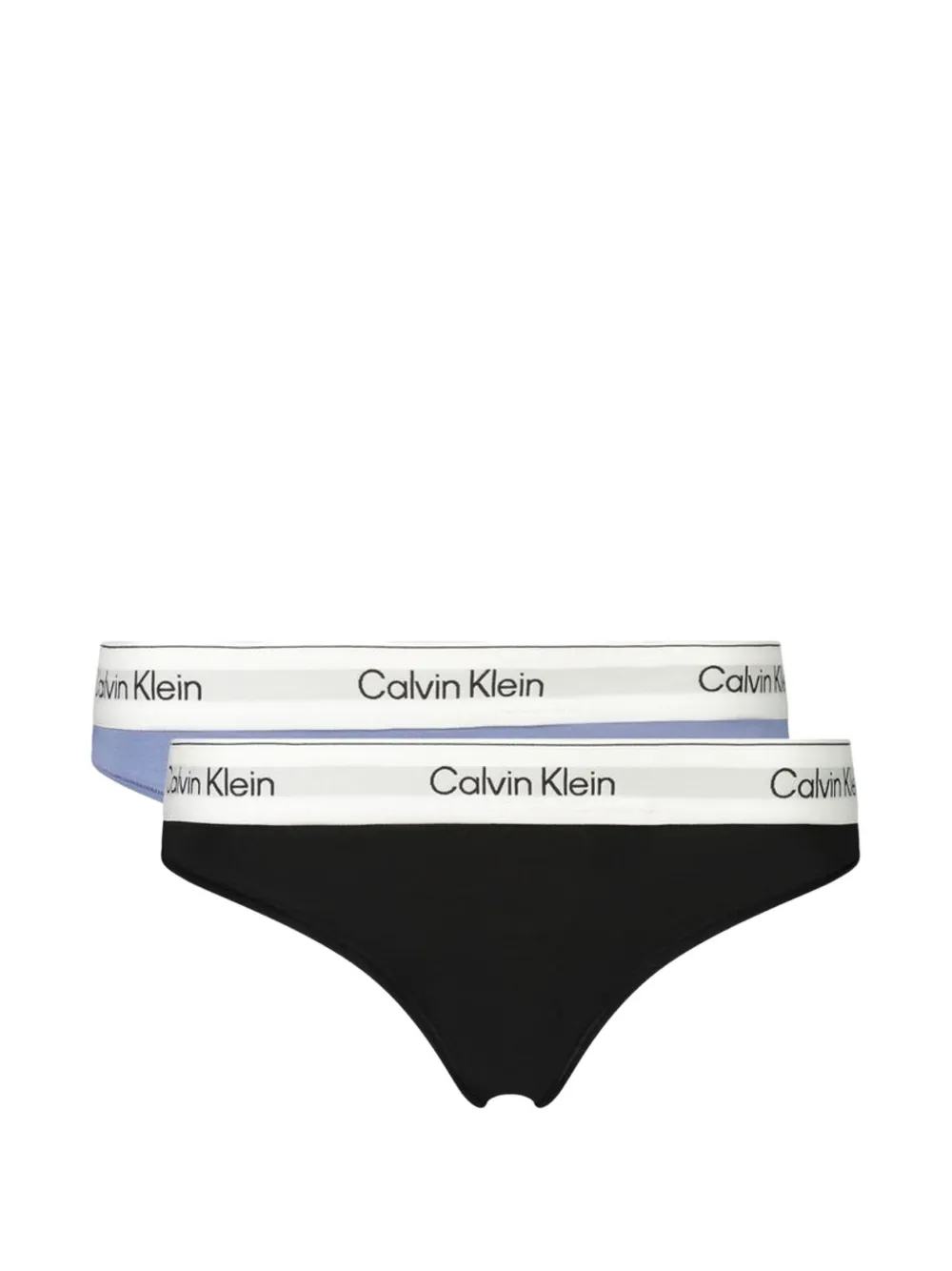 Calvin Klein logo-waistband thongs (set of two) - Schwarz