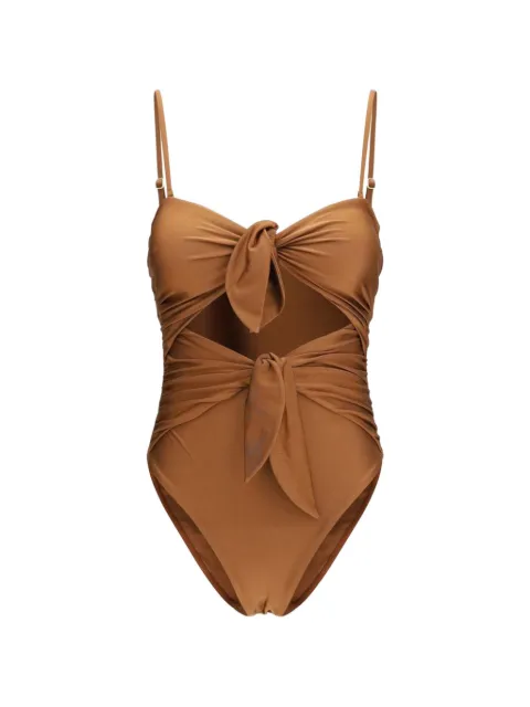 ZIMMERMANN knot-detail cut-out swimsuit