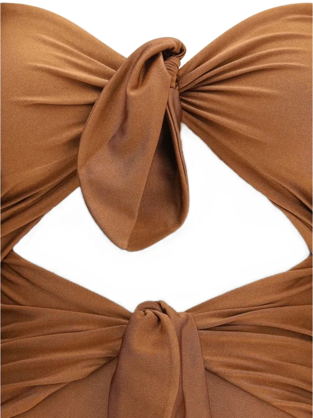 ZIMMERMANN knot-detail cut-out swimsuit Bruin