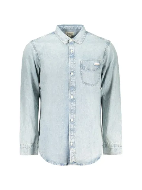 Calvin Klein faded-wash denim shirt