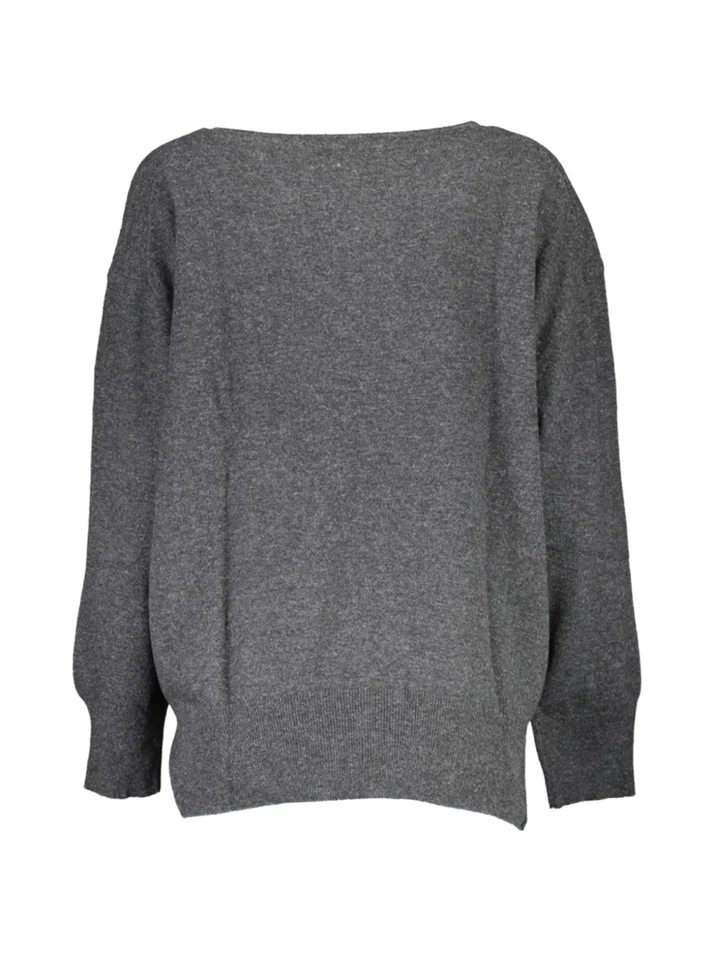 North Sails V-neck side-slit sweater Grijs