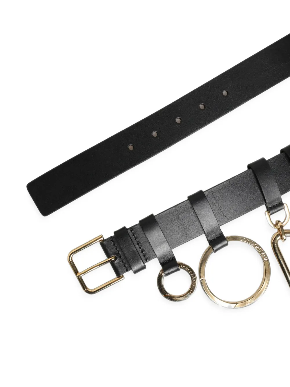 Dolce & Gabbana leather buckle belt Zwart