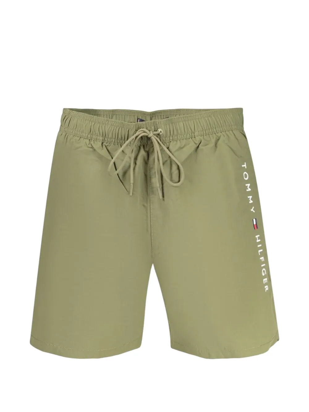 Tommy Hilfiger logo-print drawstring swim shorts - Grün