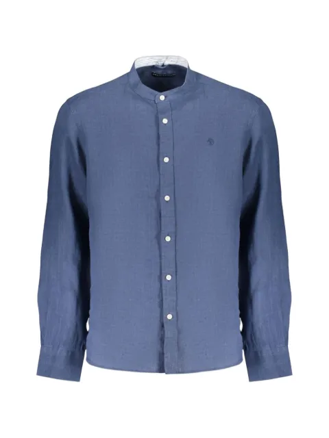 North Sails mandarin-collar linen shirt