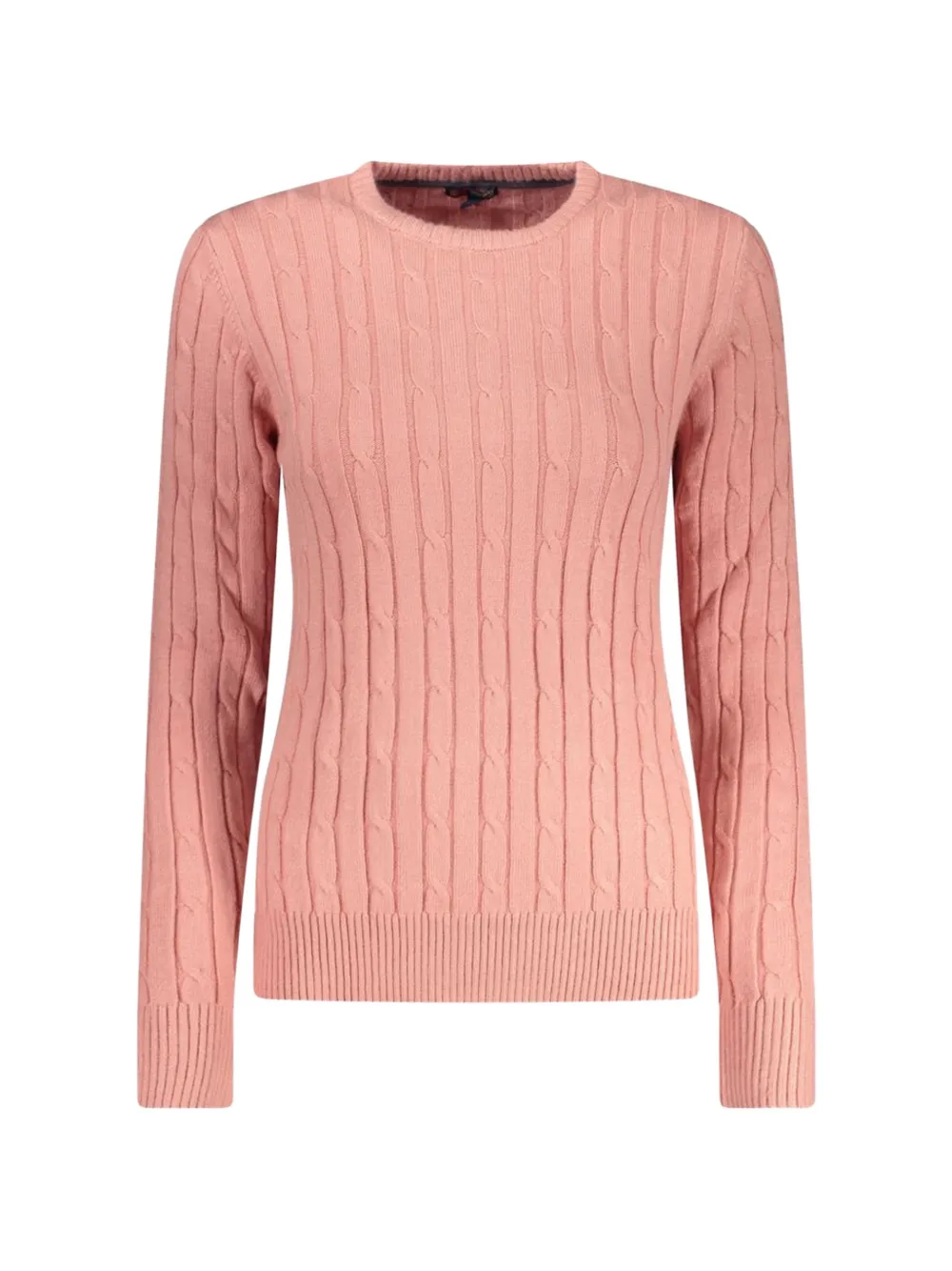 Norwegian Rain pull en maille torsadée - Rose Norwegian Rain pull en maille torsadée - Rose