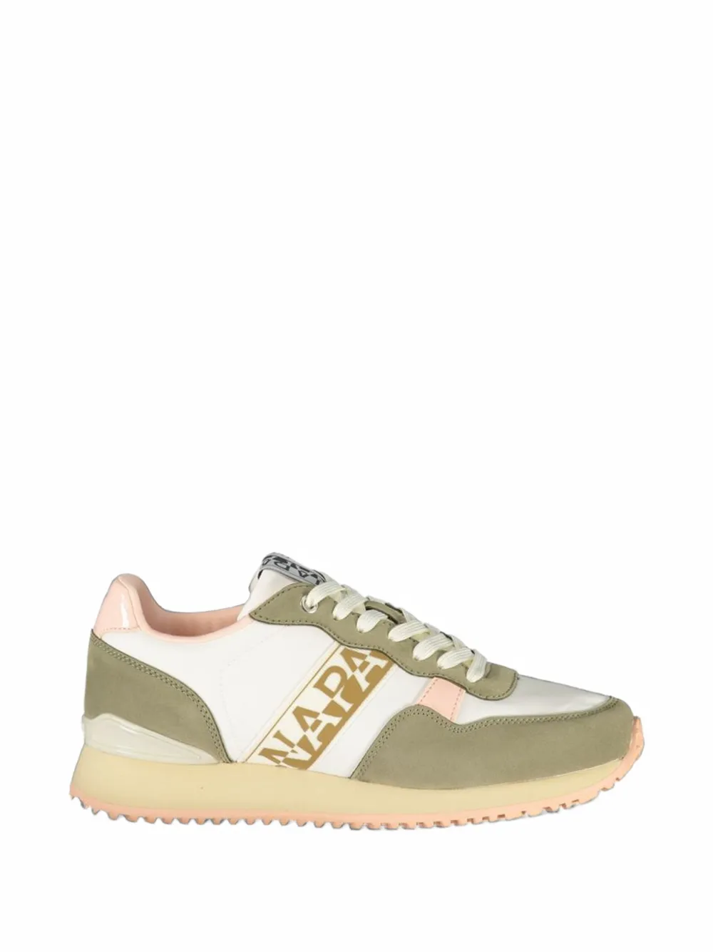 Napapijri Astra logo-print panelled sneakers - Bianco