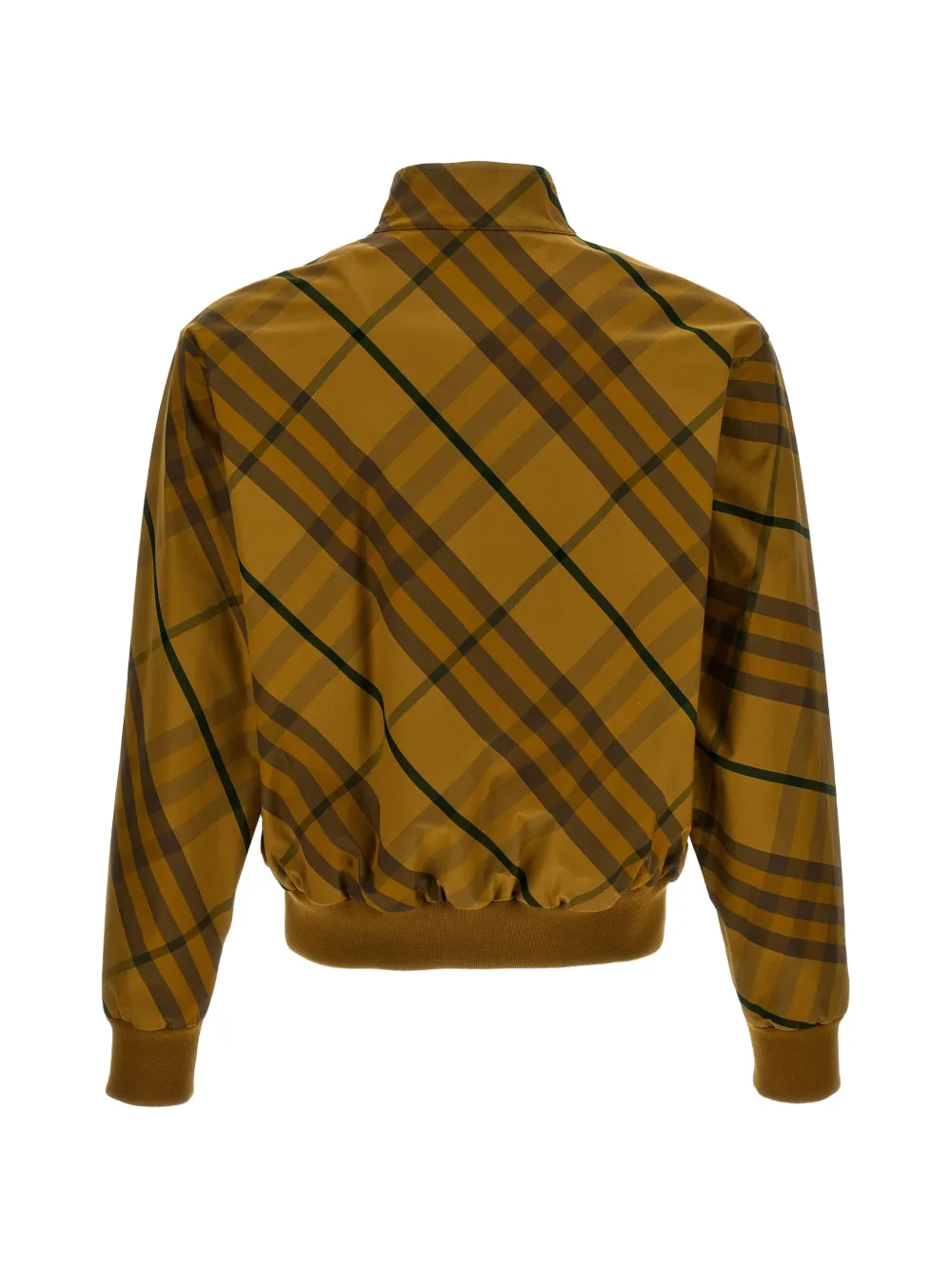 Burberry check cotton bomber jacket Geel