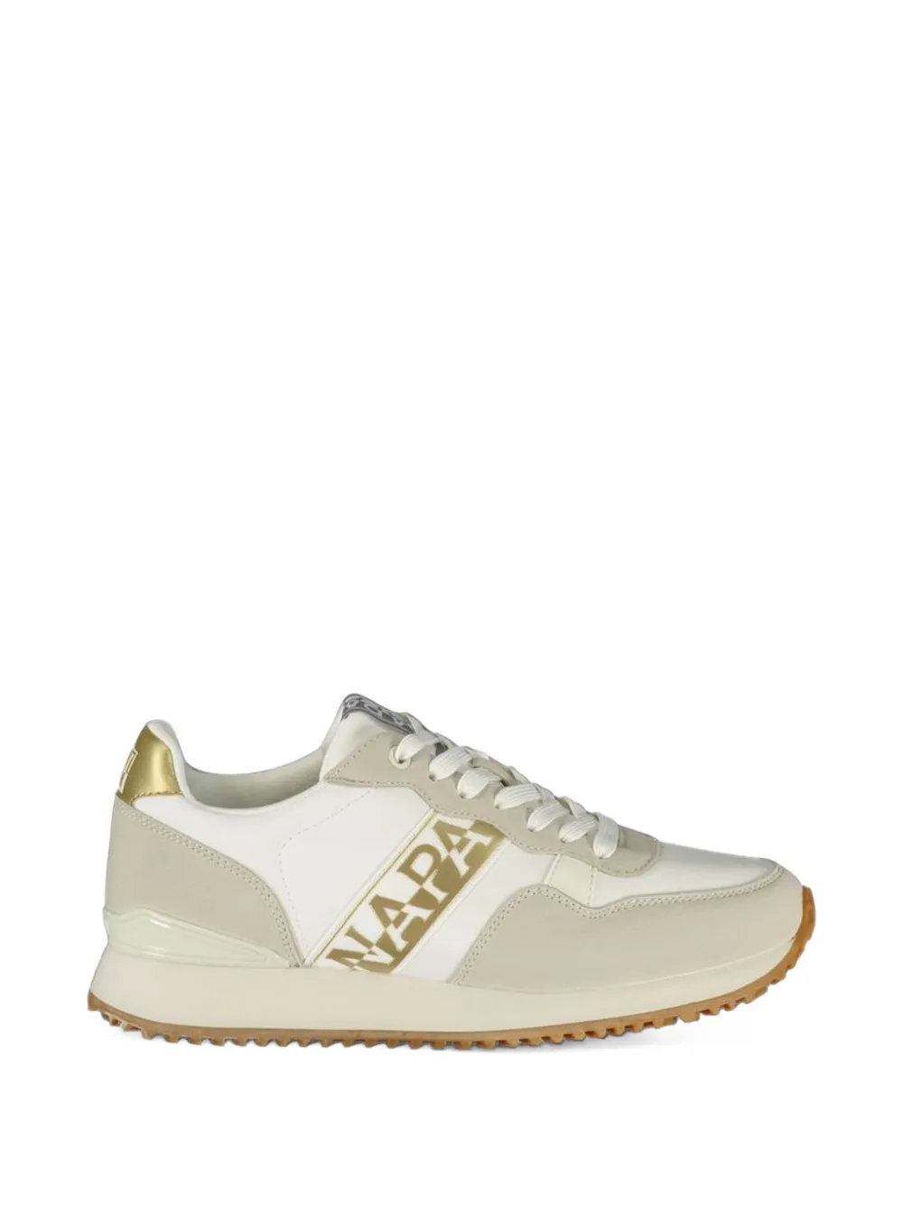 Napapijri Astra logo-print panelled sneakers - Bianco